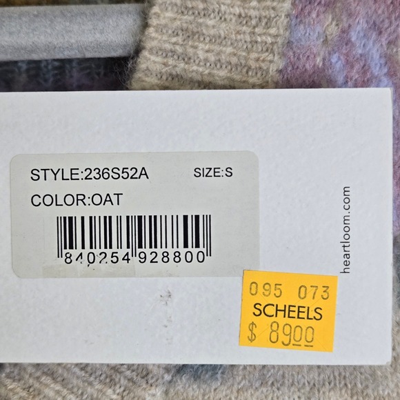 Heartloom Cottagecore Jacquard Floral Sweater Vest, Oat Beige, Small 236S52A NEW - Picture 4 of 11